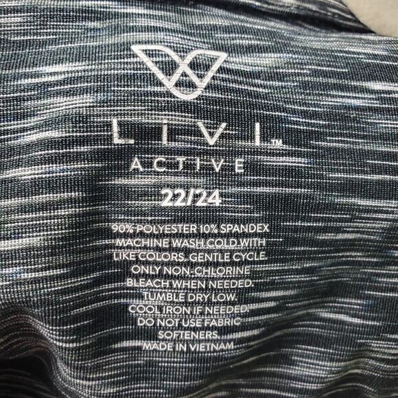 Lane Bryant Womens Gray Black Livi Active Side Full Zip Jacket Size 22/24 - Picture 3 of 5